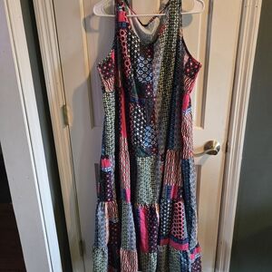 SHEIN Colorful Patchwork Maxi Dress
